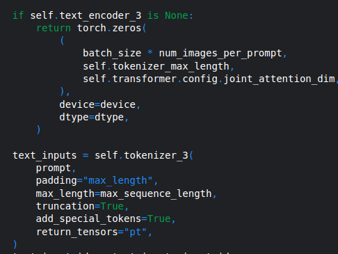 Code Snippet of defining text_encoders of SD3, particularly T5 XXL.