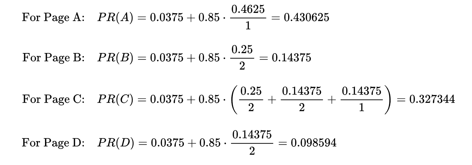 Second iteration of calculation for 4 pages - Image by Author