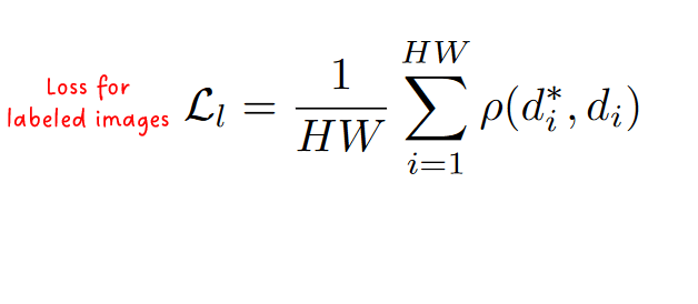 Equation 1: Loss term for labeled images. Source + annotations by Sascha Kirch
