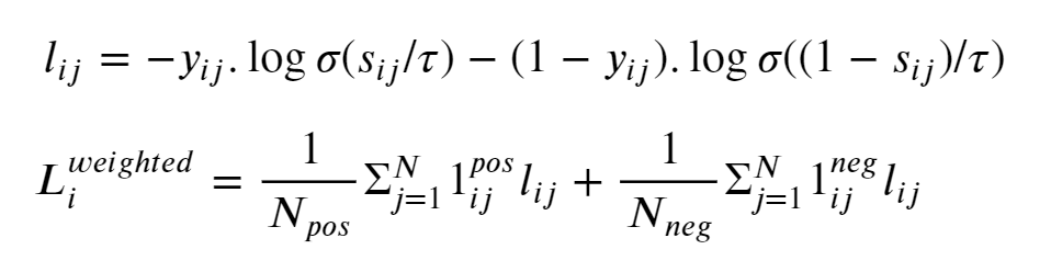 Figure 5: Formulation for the NT-BXent loss. Image source: Authors of this article